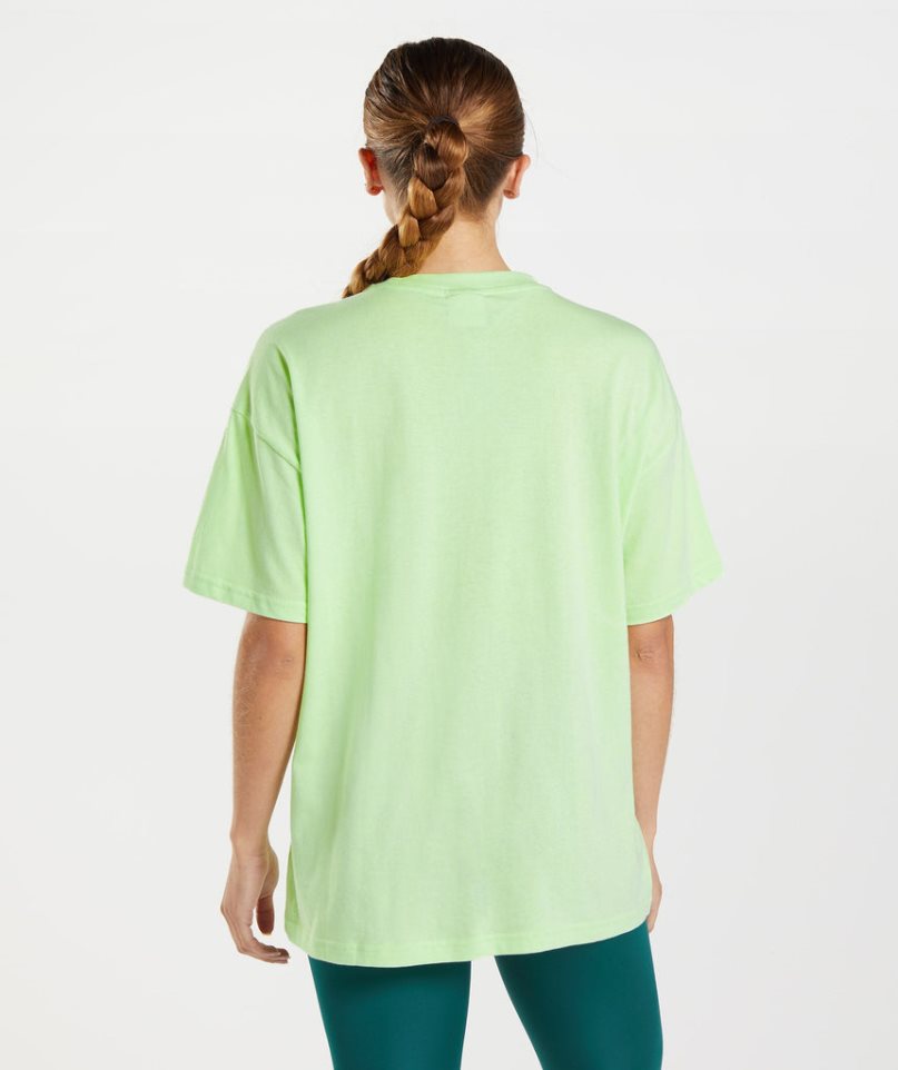 Women's Gymshark Training Oversized T-Shirts Light Green | NZ 9SHUCF